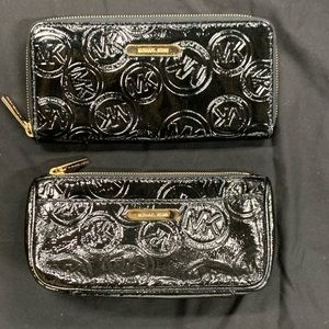 New MK Michael Kors zip wallet & cosmetic case bag